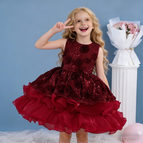 Kids girls sequin flowers - girls,