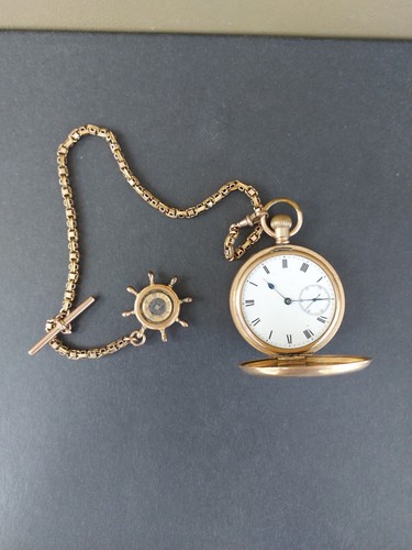 14k gold plated waltham tempus - gold,