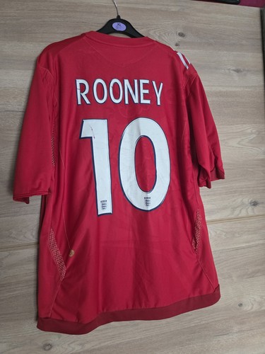 2006 england red away shirt - red,
