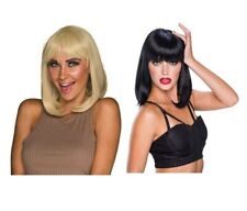 Ladies 50s Greaser Peggy Sue Wig Fancy Dress Blonde Black Wig Costume Accessory