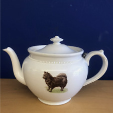 Vintage Crown Pottery  Tea Pot. with rare Basket Inside Stoke on Trent