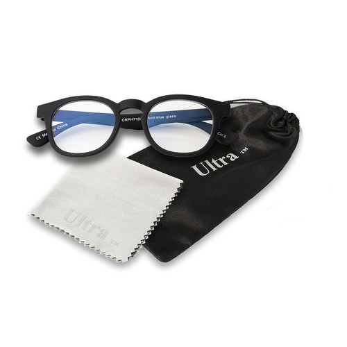 Horn rimmed black anti blue - black,