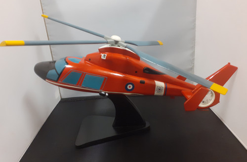 Wooden red helicopter stand - red, on