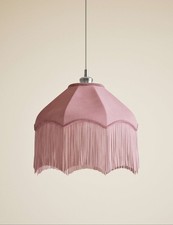 M&S Pink Velvet Fringed