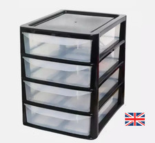A4 Plastic Storage Drawers Draw Tower Unit Office Desktop Tabletop Home School