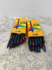 x2 BIC 4 Colours Pro Multi Pen, Multi Coloured Pens, Pack of 12 - 24 total