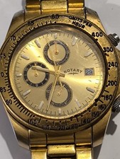 Rotary Chronograph Vintage Quartz Watch Working