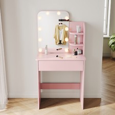 Modern Pink LED Dressing Table