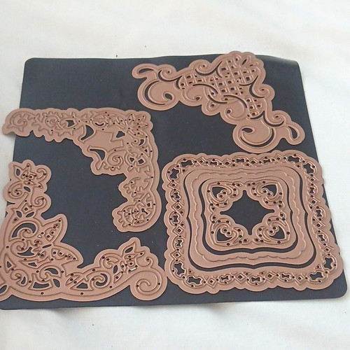 Ornate corner square frame - &,
