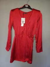 ZARA SATIN WRAP DRESS LONG
