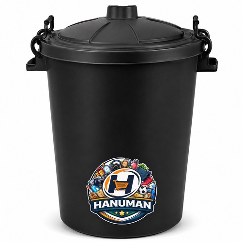 Hanuman 50l plastic - black, bin