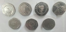 7 x 20p rare collectors coins