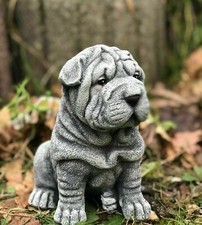 Stone figure Shar-Pei frost-proof weatherproof garden figure garden decoration dog Shar Pei