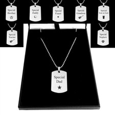 Engraved Dogtag Necklace for