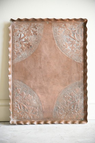 Antique newlyn copper tray - antique,