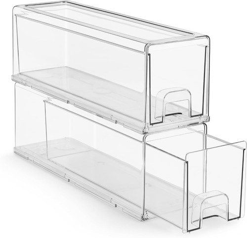 Small clear stackable - stackable, storage