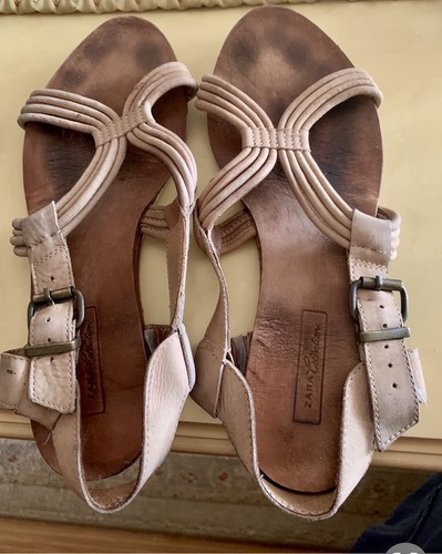 Zara ladies leather sandals - leather,
