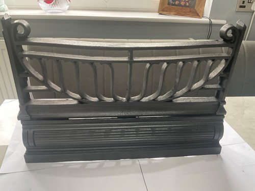 Antique cast iron fire front - fire,
