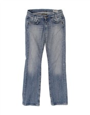 LEE Womens Lynn Straight Jeans W25 L31 Blue Cotton CM70