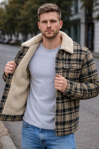 Mens sherpa collar - mens, jacket