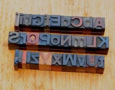Mixed alphabet letterpress - a-z,