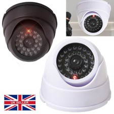 1/2 x DUMMY DOME CCTV SECURITY CAMERA FLASHING LED INDOOR OUTDOOR FAKE CAM UK