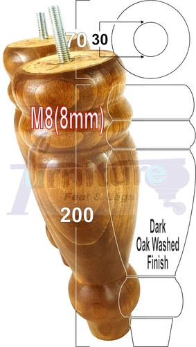 Dark oak turned wood - oak,