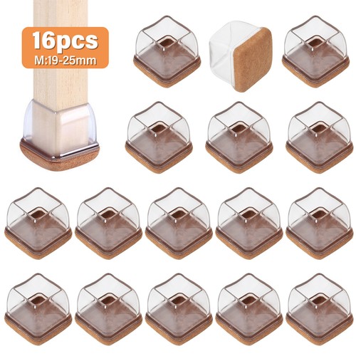 16pcs clear silicone chair leg - clear,