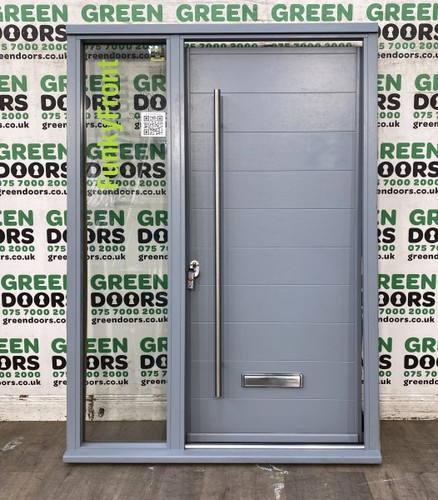 Oak door with sidelight - door, solid