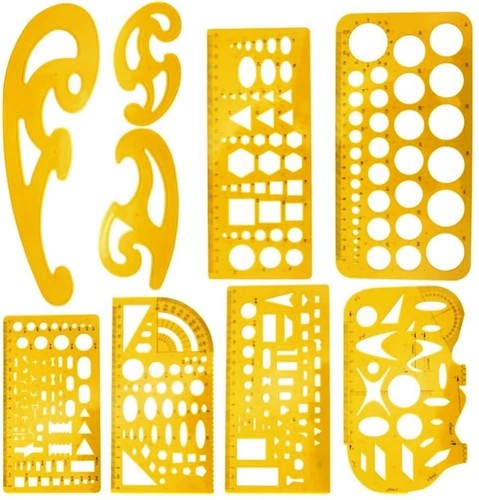 9pcs french curve and template - french,