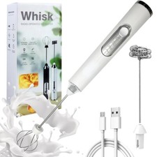 Milk Coffee Frother USB Electric Whisk Egg Beater Handheld Drink Frappe Mixer UK