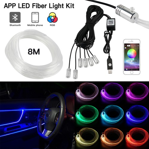 Rgb led car interior fiber - car,