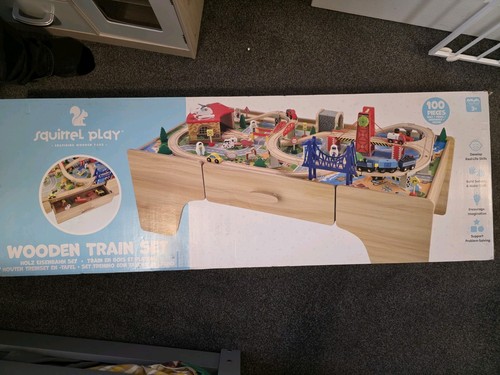 Wooden train set - set, track