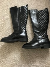 JD WIlliams Black Knee High Curvy Boots Size 5 EEE Fitting