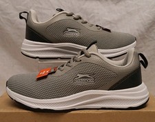 SLAZENGER MEMORY FOAM TRAINERS GREY WHITE BLUE SIZE 3 EU 35.5 RRP £49.99