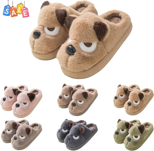 Cute cartoon dog slippers warm - dog,