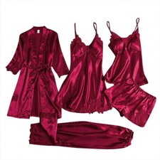5pcs set women sexy satin - sexy,