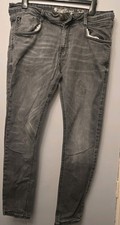 Mens Grey Denim Jeans 38 Inch
