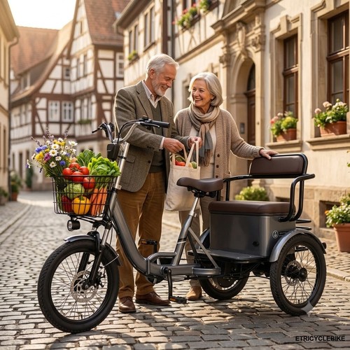 Folding electric tricycle - folding,