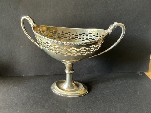 Antique solid silver pedestal - solid,