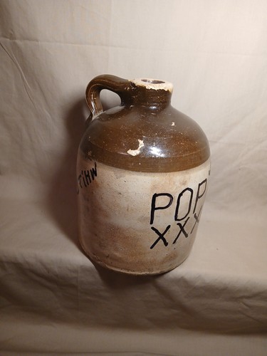 Stoneware whiskey jug - whiskey,