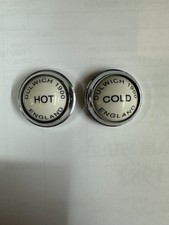 Hot & Cold Tap Head ceramic Indices for Basin Or Bath with chrome fixing rings