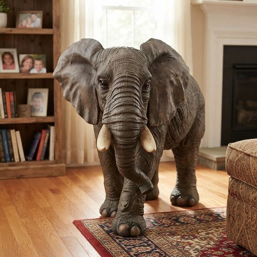 Real life large elephant - real,
