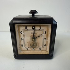 Ferranti Vintage Alarm Clock Brown Bakelite Case Made in England