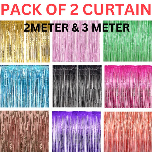 2pc foil fringe - x,