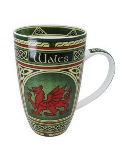 Welsh dragon bistro mug - welsh,
