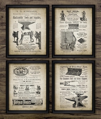 Blacksmith vintage advert - blacksmith,