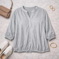 Cotton Traders Grey Patterned