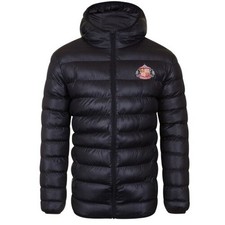 Sunderland Afc Official Black Puffer Jacket Size Small RRP £60