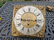 QUARTER CHIME BRASS DIAL Antique 8 day Longcase grandfather clock movement works